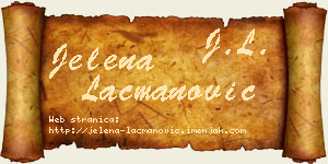 Jelena Lacmanović vizit kartica